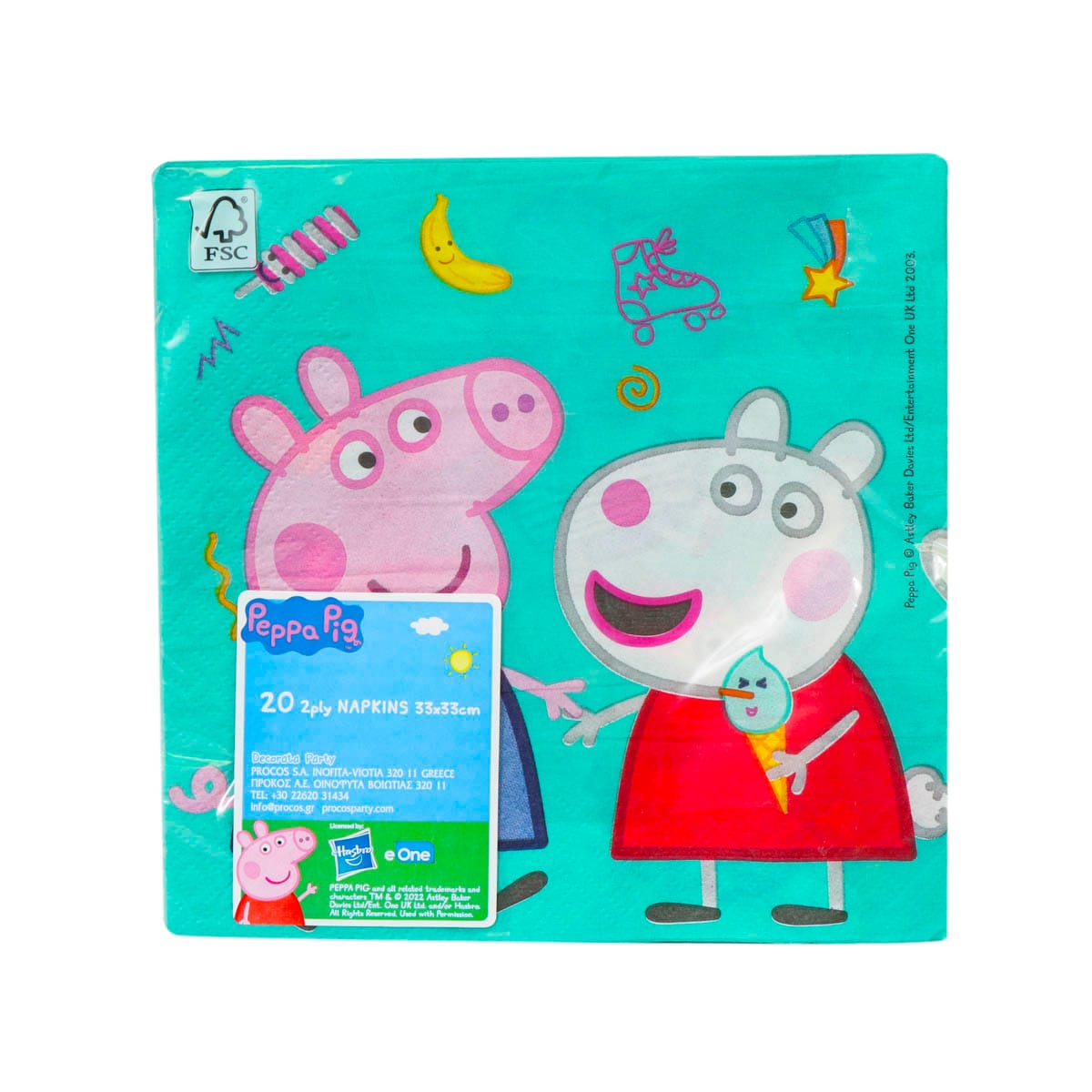 17133PEP.jpg Double-layer paper napkins, 33 x 33 cm, PEPPA PIG, 20 pcs. - Image 1