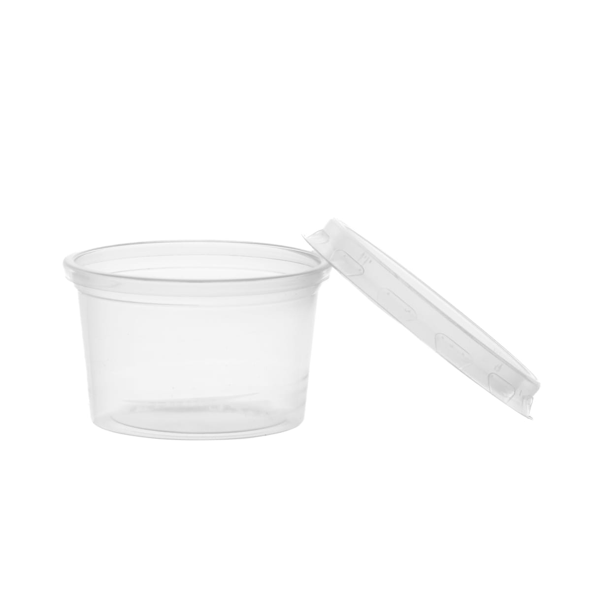 200030B.jpg Padažinės PP 30ml, Ø46mm, su dangteliu, skaidrios, 50vnt. - Image 1