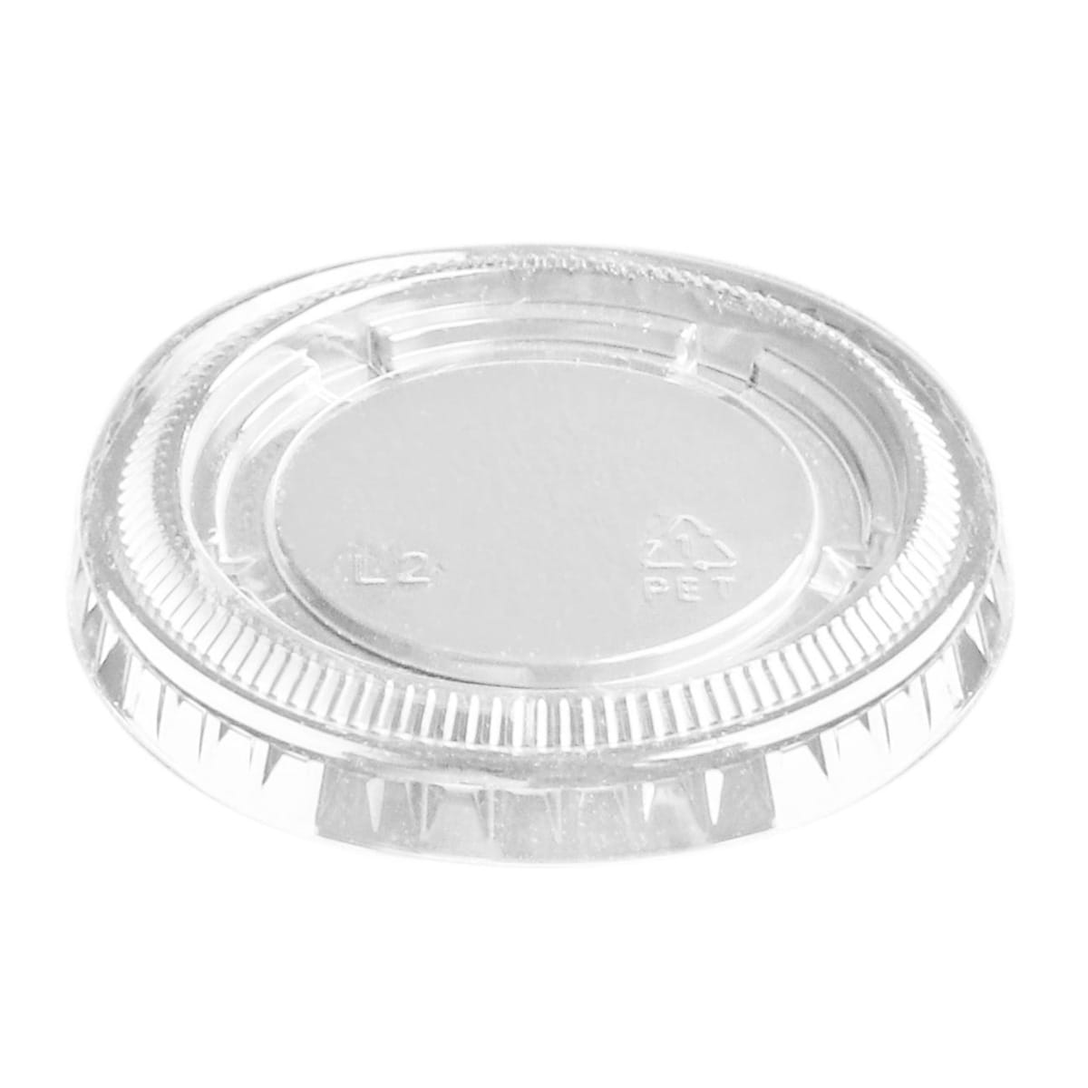 20P060PK.jpg PET lids for sauce containers Ø62 mm, transparent, 100 pcs. - Image 1