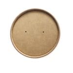 PAP/PE lids for containers Ø96 mm, kraft, 25 pcs.