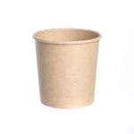 PAP/PE containers, 500 ml, Ø96/95 mm, kraft, 25 pcs.
