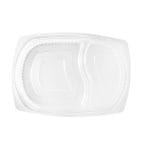 PP lids for containers  260 x 185 mm, with two compartments, transparent, 100 pcs. - Image 2