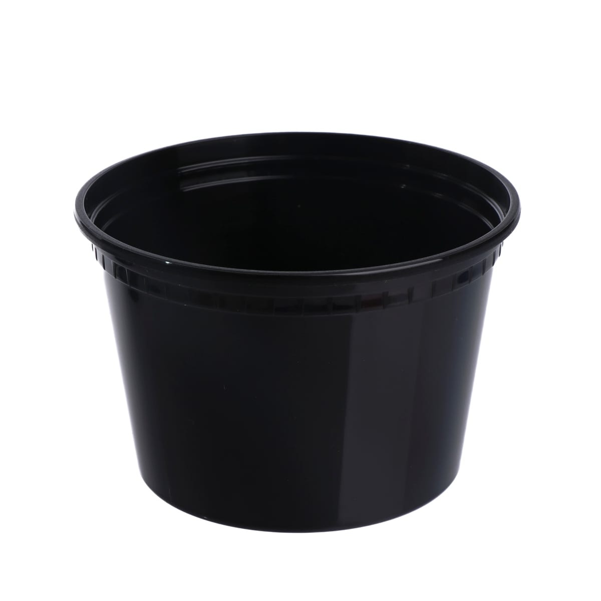 28QH450BL.jpg PP containers, 450 ml, Ø117/77 mm, black, 25 pcs. - Image 1
