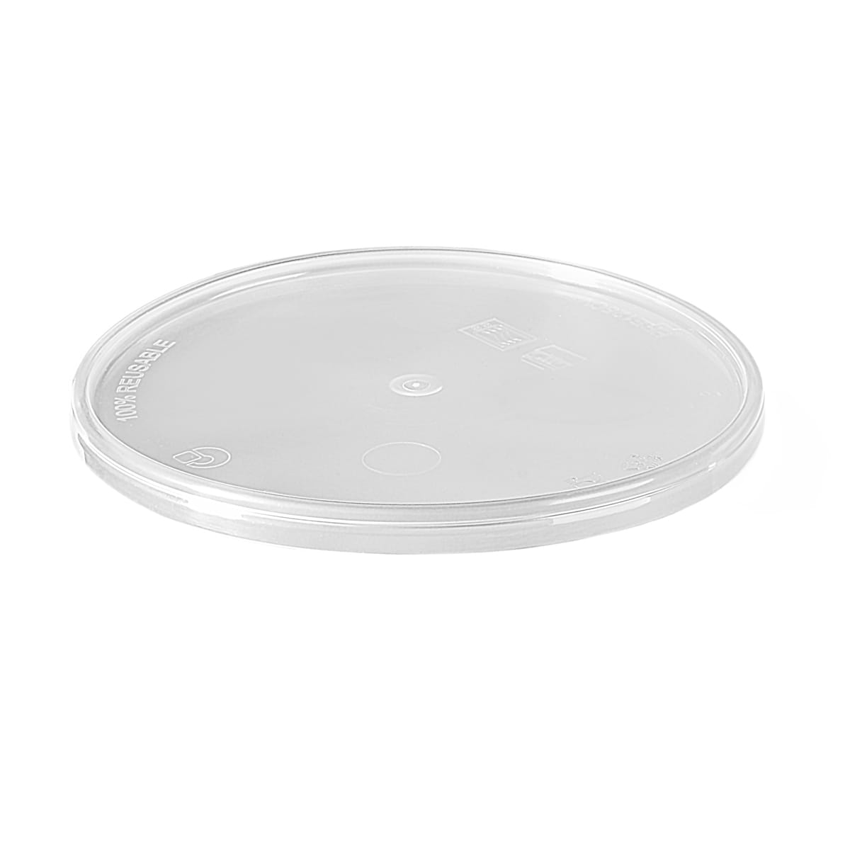 29PRE125L.jpg PP lids for containers Ø125 mm, transparent, 50 pcs. - Image 1