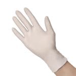 Disposable latex gloves, size L, box of 100 pcs.