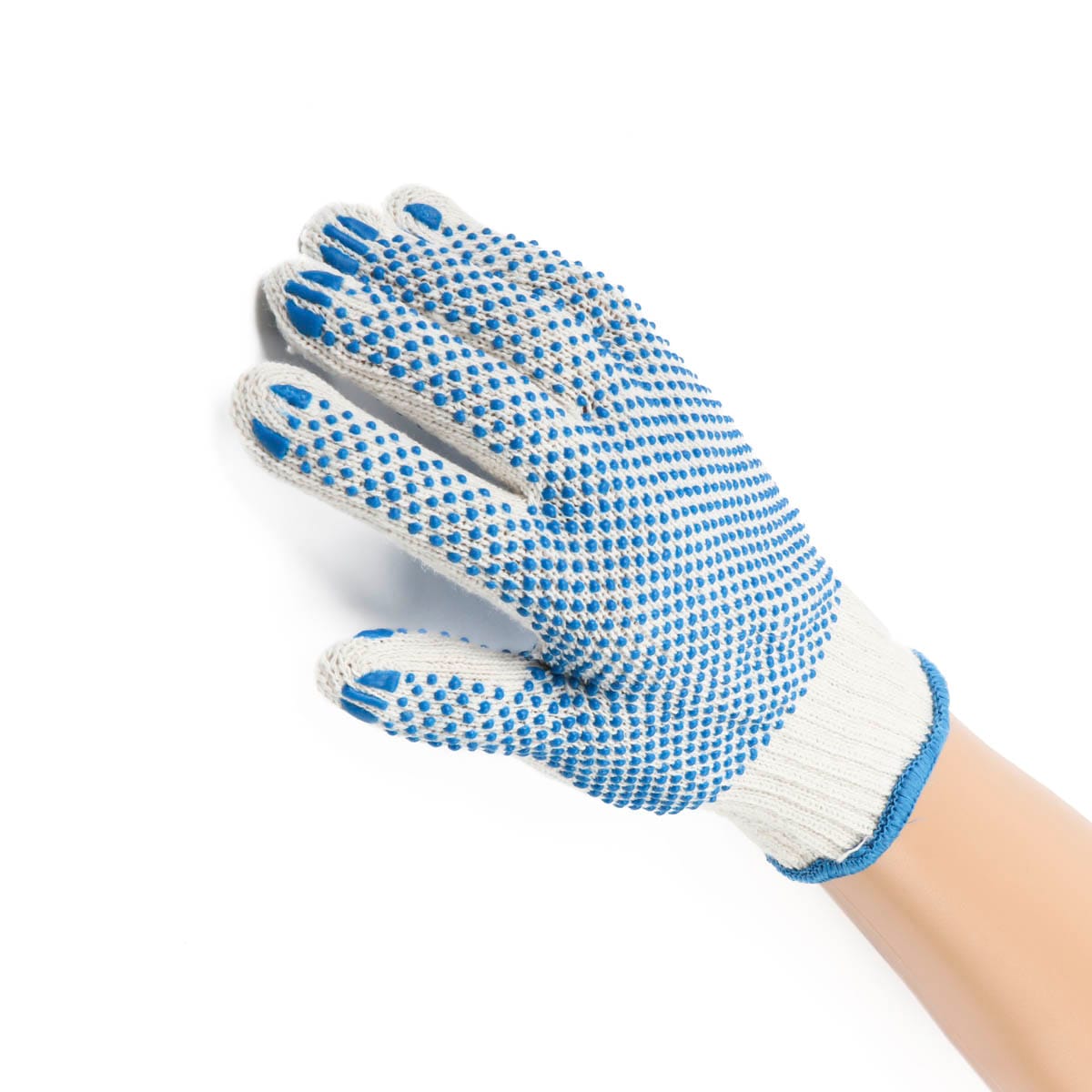 50054.jpg Gloves with rubber dots, cotton - Image 1