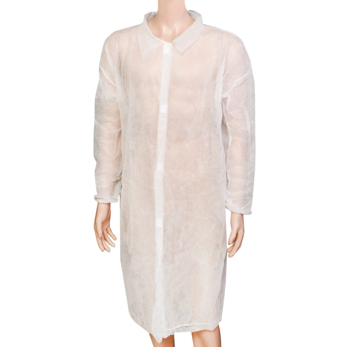 50107.jpg PP Spino gown, white, with Velcro fasteners (10 pcs.) - Image 1