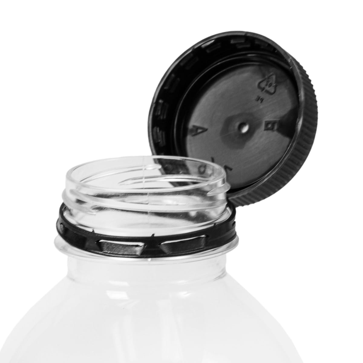 54VMEN.jpg Non-detachable caps for bottles Ø38 mm, black. - Image 1