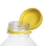 Non-detachable caps for bottles Ø38 mm, yellow