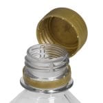 Non-detachable caps for bottles Ø28 mm, gold