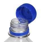 Non-detachable caps for bottles Ø28 mm, blue