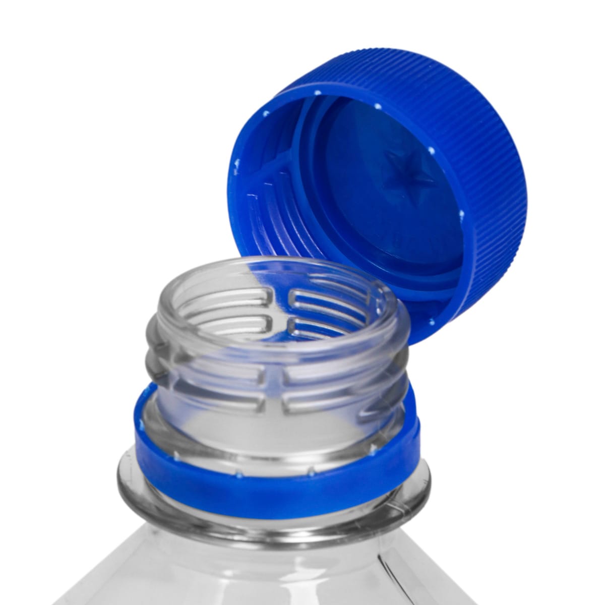 54ZIN.jpg Non-detachable caps for bottles Ø28 mm, blue - Image 1