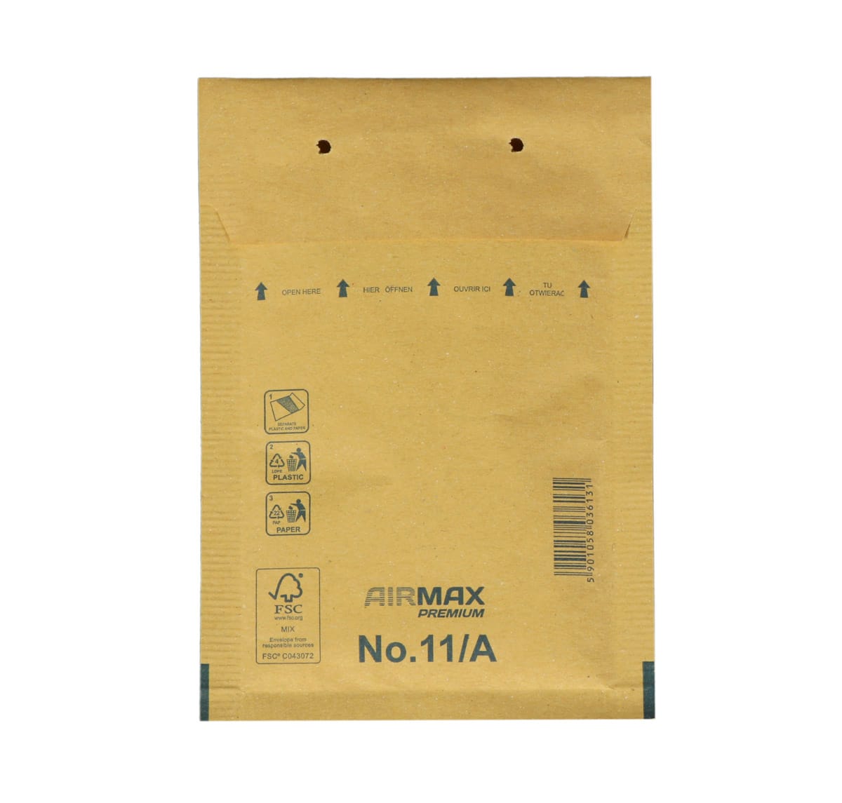 599011AMB.jpg Soft envelope 120x175 (100x165), PAP+PE, brown, 11A - Image 1