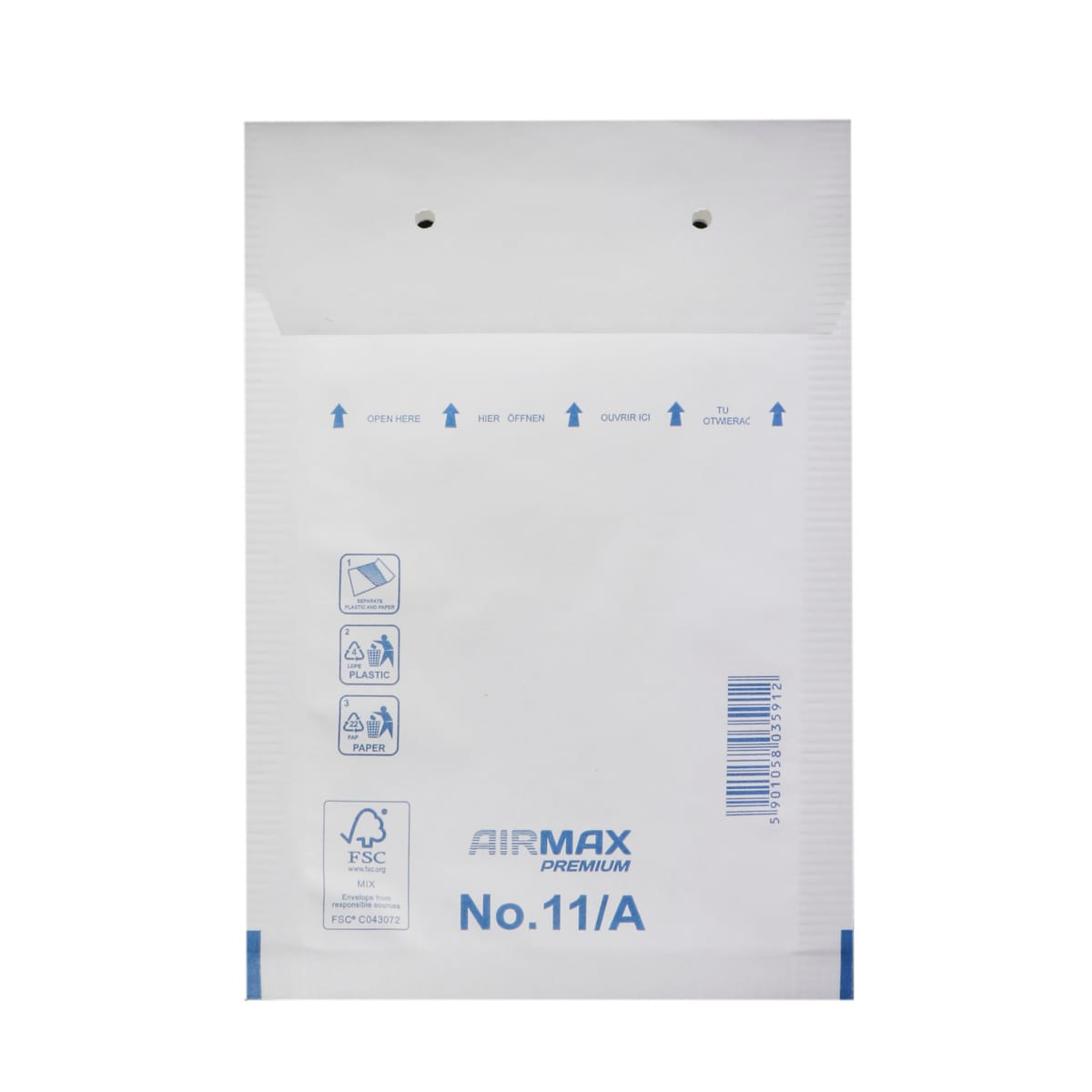 599011AMW.jpg Soft envelope 120x175 (100x165), PAP+PE, white, 11A - Image 1