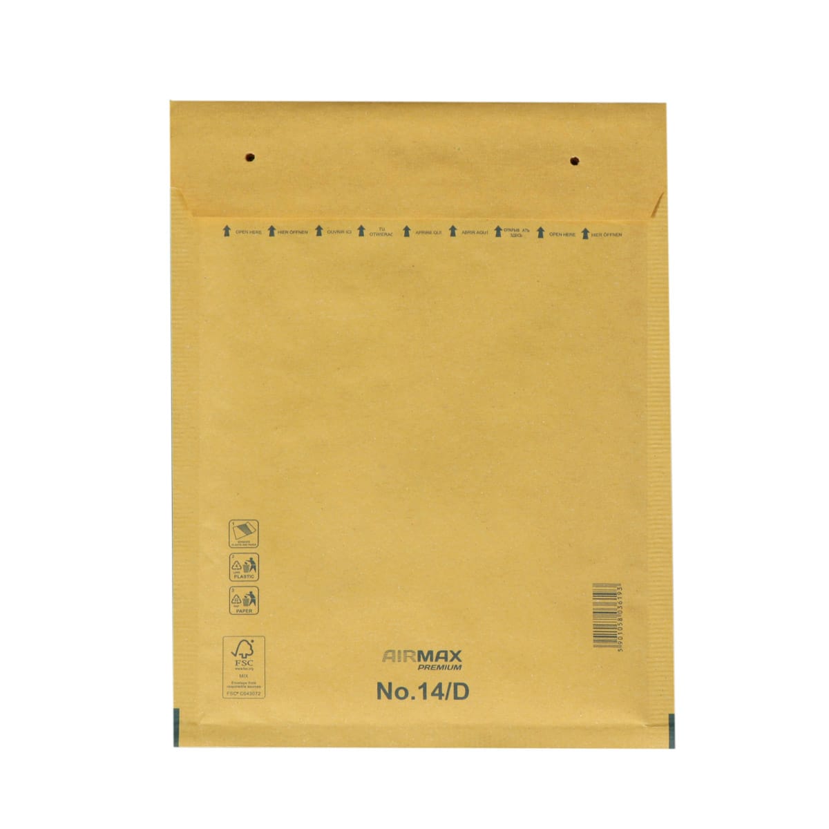 599014AMB.jpg Soft cover envelope 200x270 (180x260), PAP+PE, brown 14D - Image 1