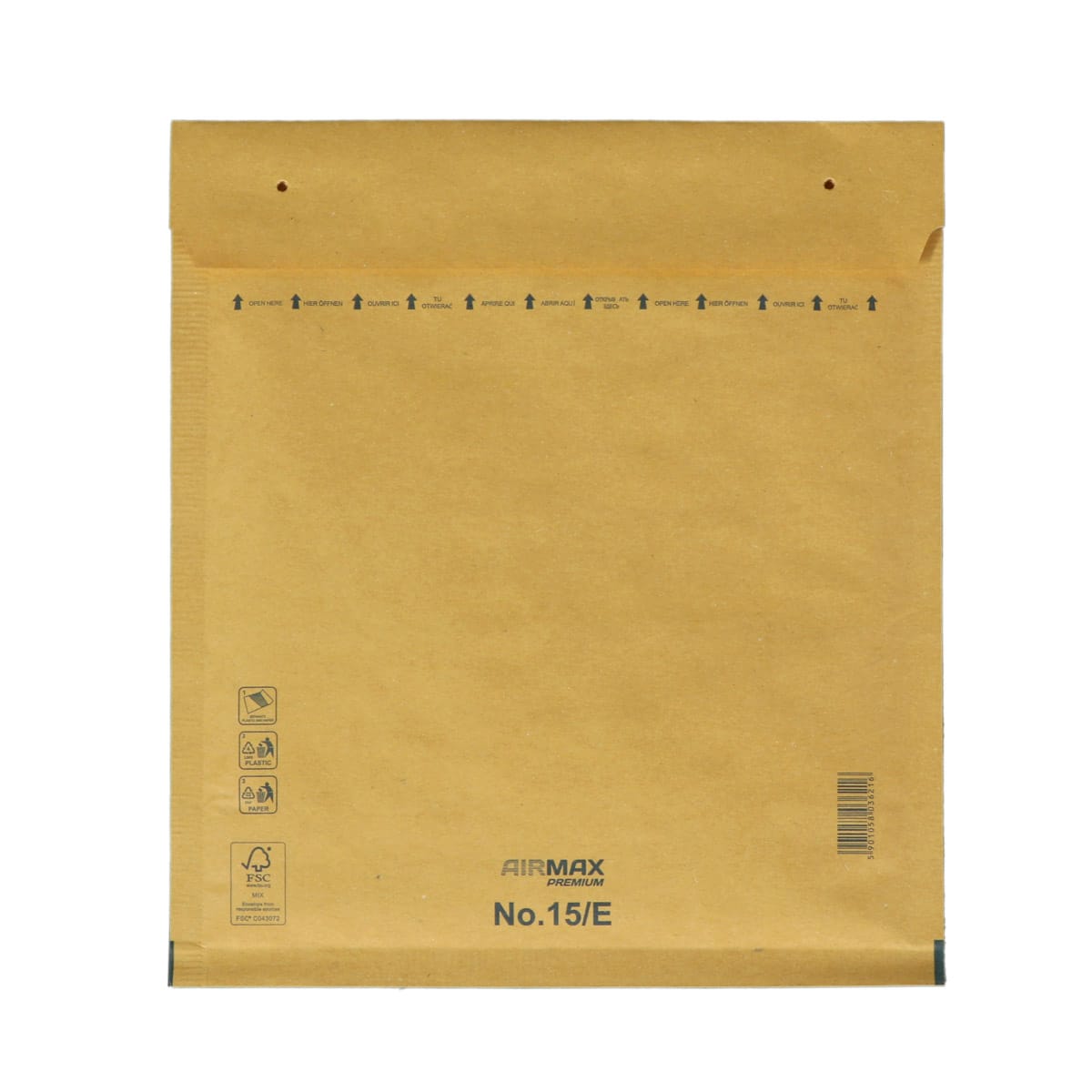599015AMB.jpg Soft envelope 240x270 (220x265), PAP+PE, brown, 15E - Image 1