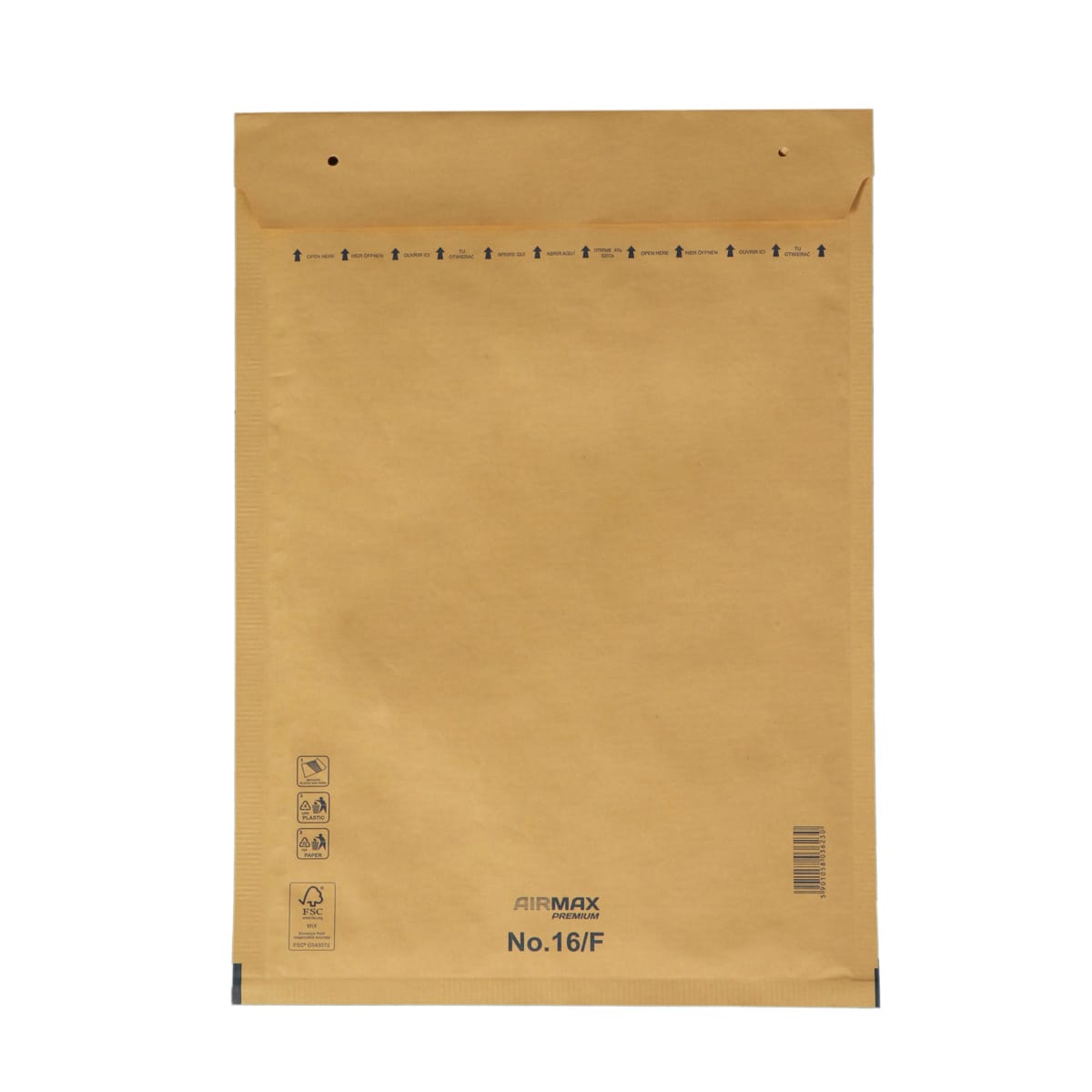 599016AMB.jpg Soft cover envelope 240x350 (220x340), PAP+PE, brown, 16F - Image 1