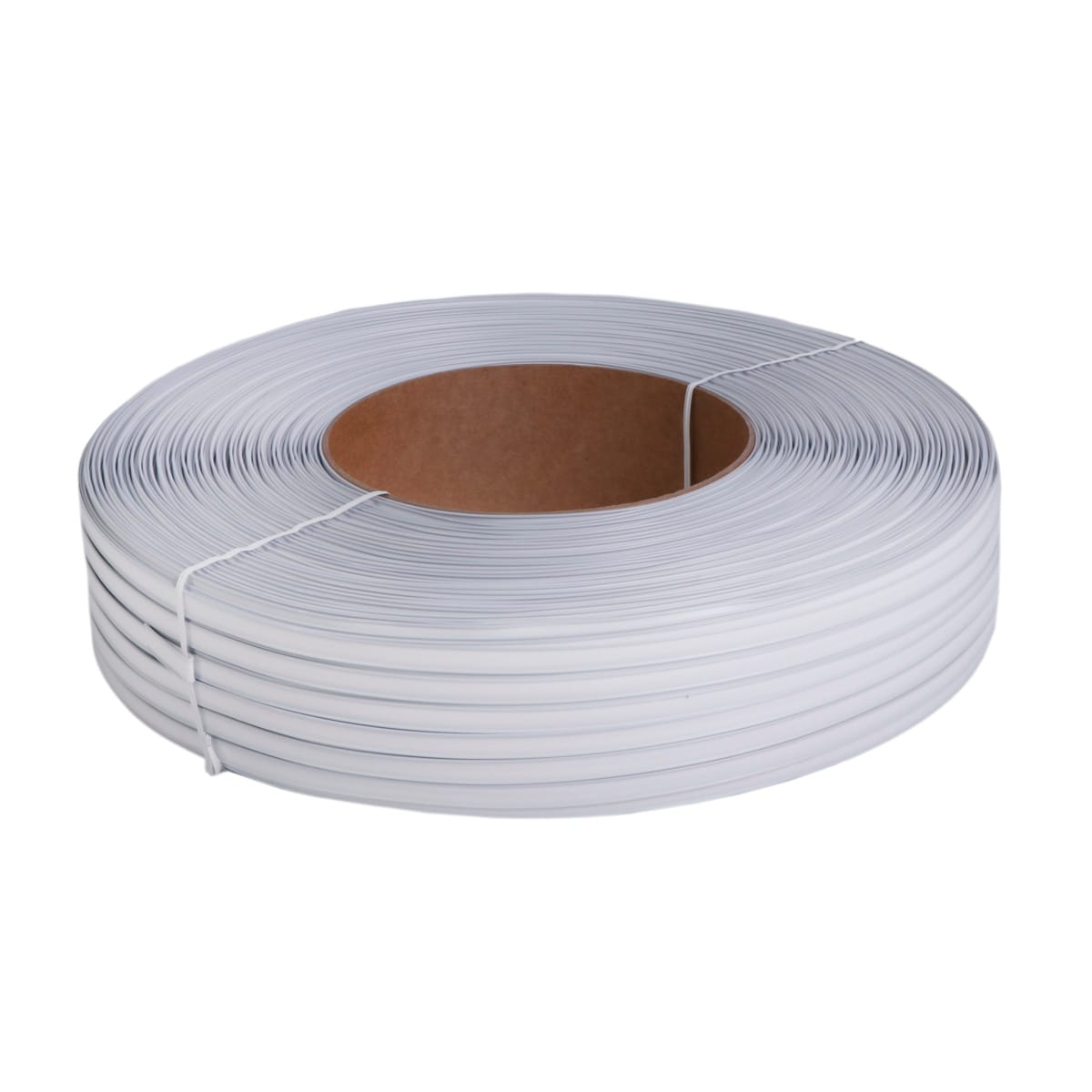 76000D.jpg Plastic double-wire clip band 6 mm, white, PP, in a 600 m roll - Image 1