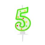 Holiday candles "5", 1 pc.