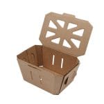 Cardboard boxes with lids for berries, 500 g, kraft