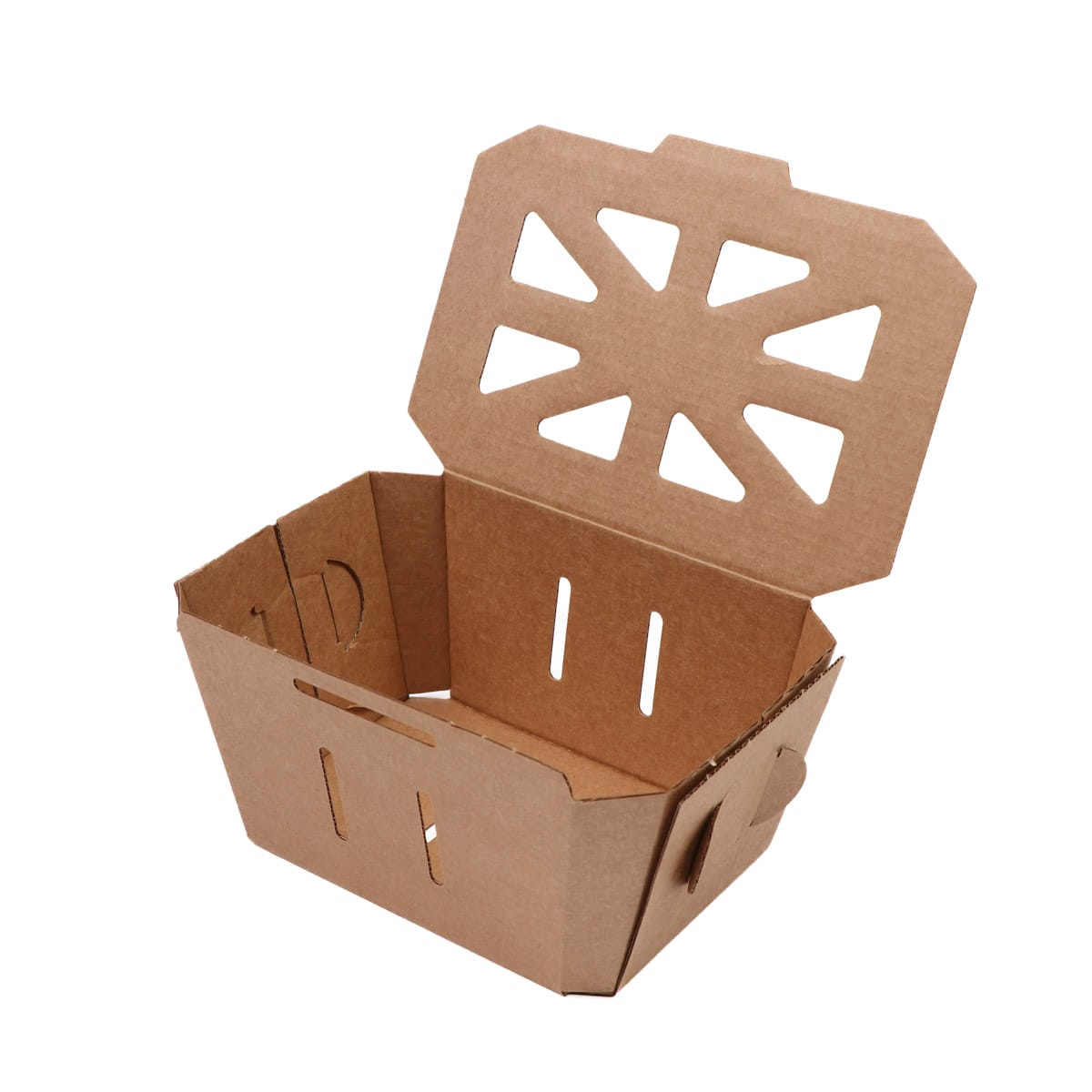 K1399780BRV.jpg Cardboard boxes with lids for berries, 500 g, kraft - Image 1