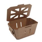Cardboard boxes with lids for berries, 500 g, kraft - Image 2
