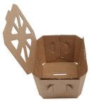 Cardboard boxes with lids for berries, 500 g, kraft - Image 3