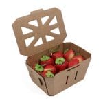 Cardboard boxes with lids for berries, 500 g, kraft - Image 4