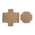 Micro-corrugated cardboard boxes 150x150x80mm with lid, brown - Image 3