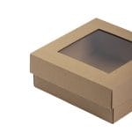 Micro-corrugated cardboard box with window 160x160x60mm - Image 2