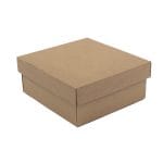 Micro-corrugated cardboard boxes 180x180x80mm with lid, brown
