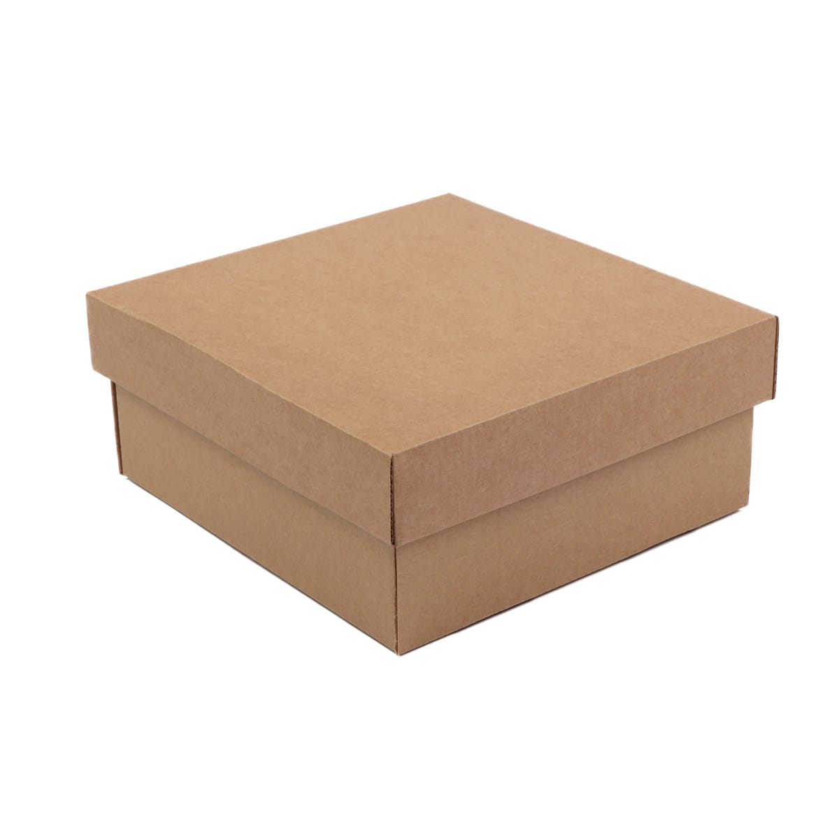 K181880V.jpg Micro-corrugated cardboard boxes 180x180x80mm with lid, brown - Image 1
