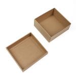 Micro-corrugated cardboard boxes 180x180x80mm with lid, brown - Image 2