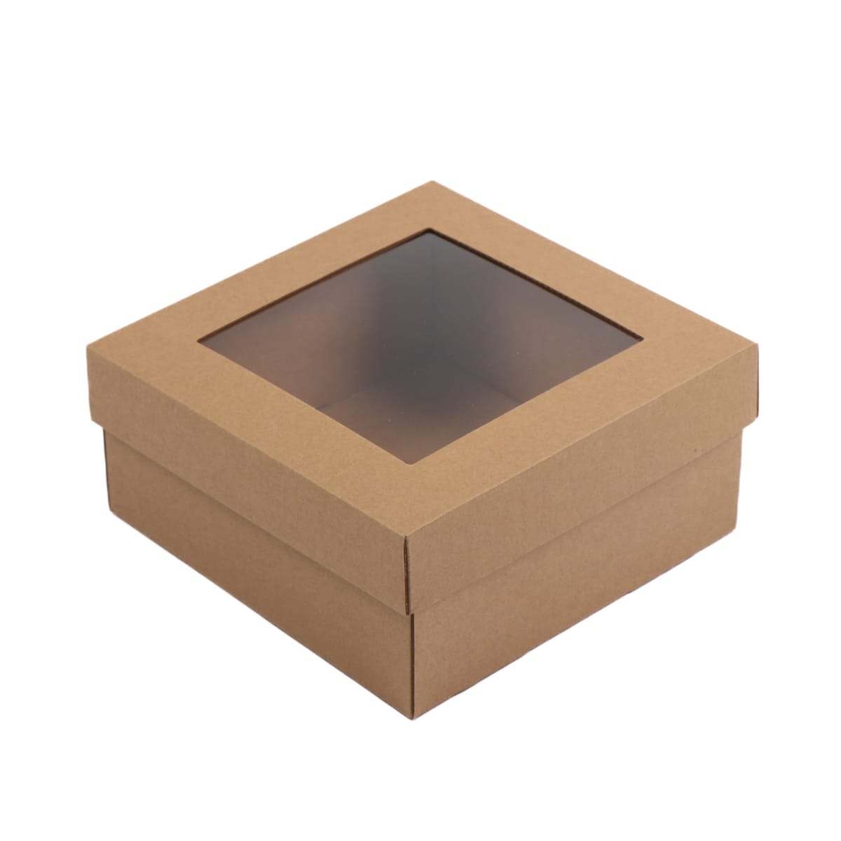 K18188L.jpg Micro-corrugated cardboard box with window 180x180x80mm - Image 1