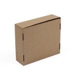 Micro-corrugated cardboard box with lid and window 215x195x70mm - Image 4