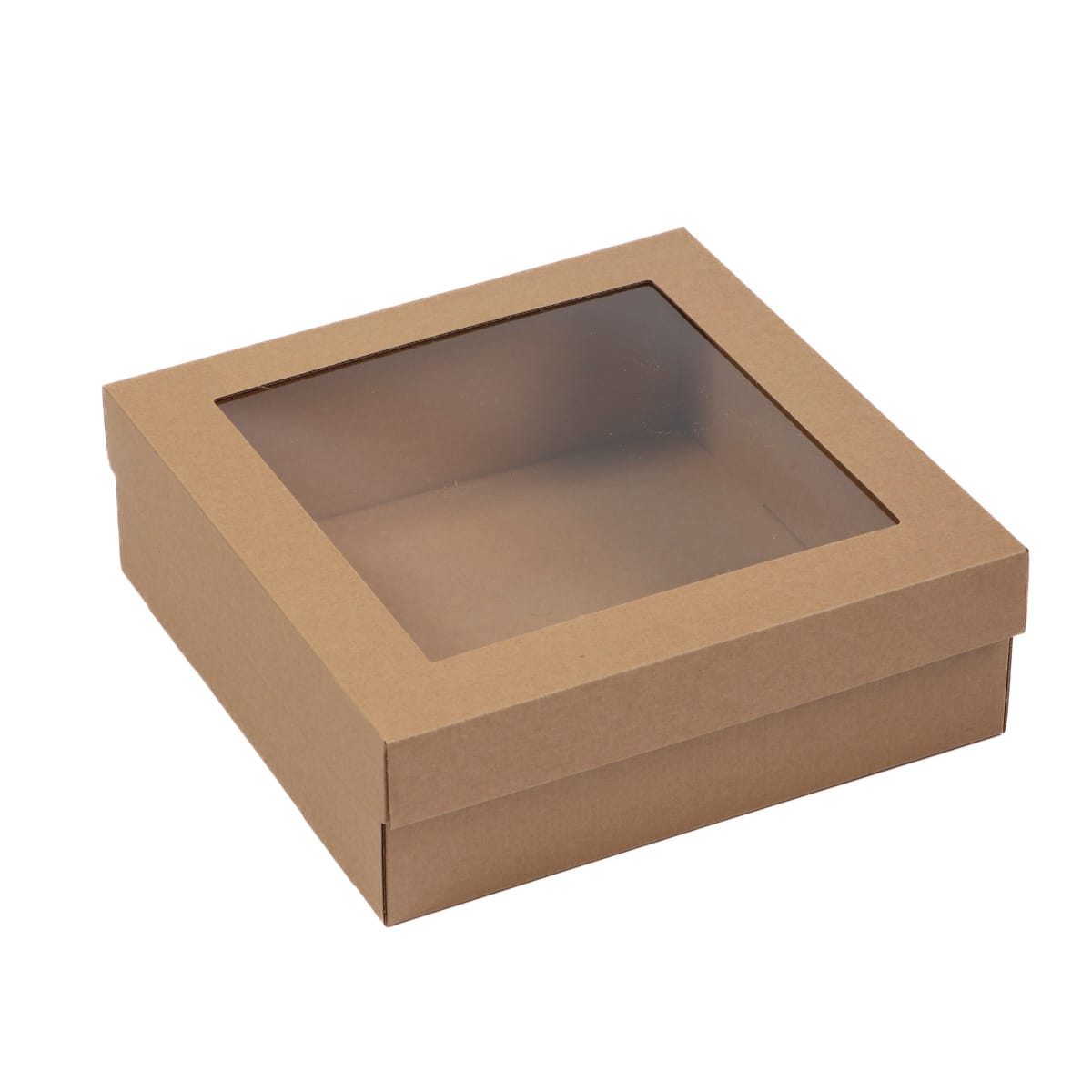 K24524580.jpg Micro-corrugated cardboard box with window 245x245x80mm - Image 1