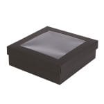 Micro-corrugated cardboard box with window 245x245x80mm