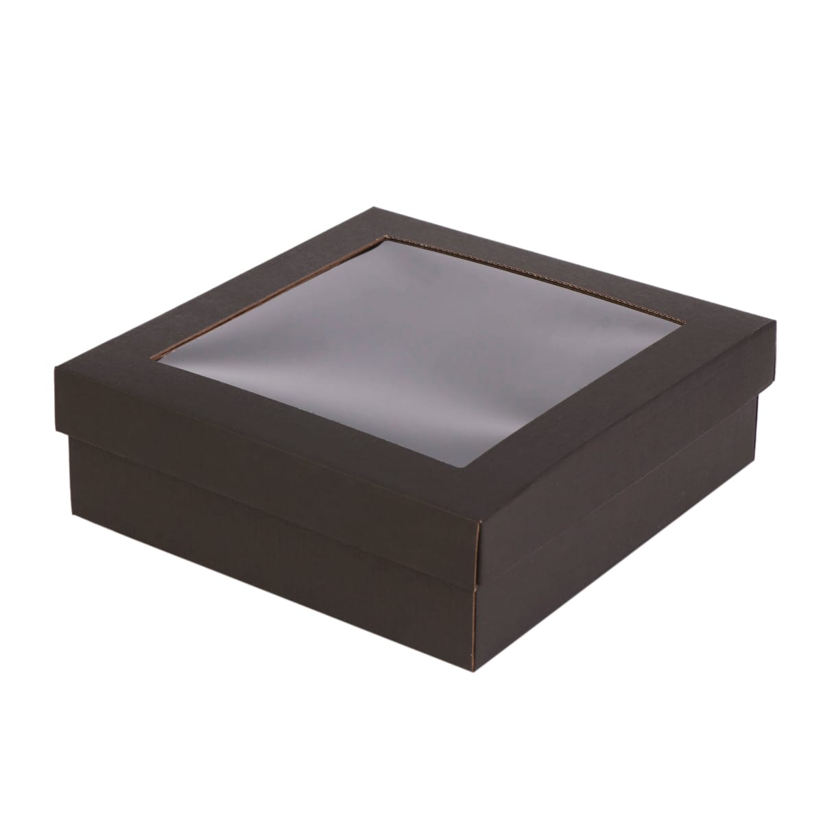 K24524580ME.jpg Micro-corrugated cardboard box with window 245x245x80mm - Image 1
