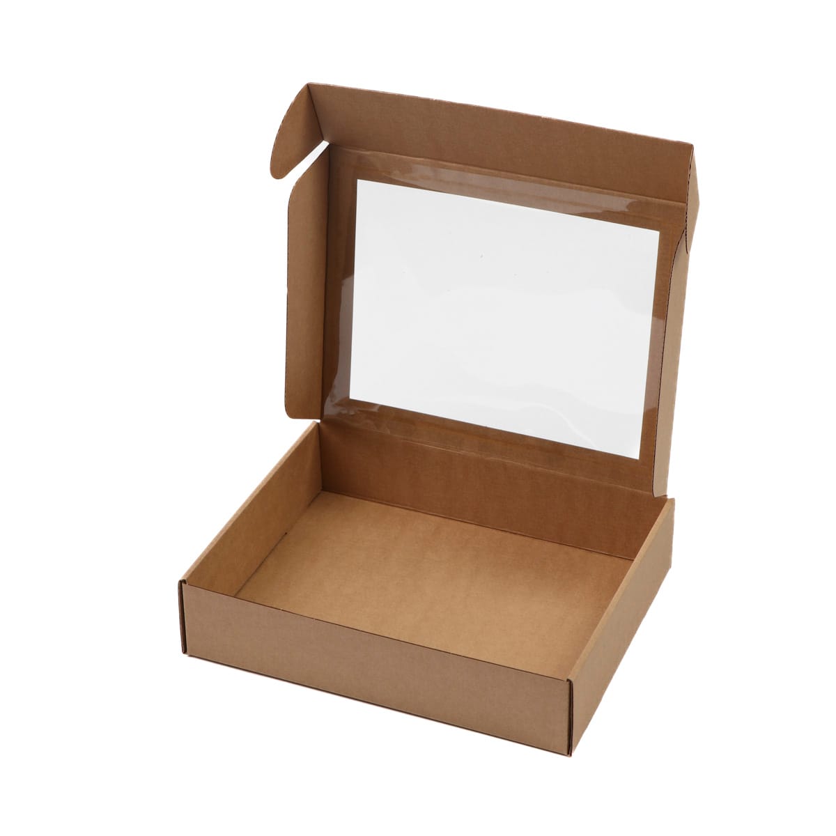 K252055.jpg Micro-corrugated cardboard box with lid and window 250x200x55mm - Image 1