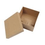 Micro-corrugated cardboard boxes 250x250x150mm with lid, brown, 14E - Image 3