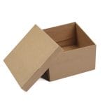 Micro-corrugated cardboard boxes 250x250x150mm with lid, brown, 14E - Image 4