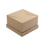 Micro-corrugated cardboard boxes 250x250x150mm with lid, brown, 14E - Image 5