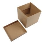 Micro-corrugated cardboard boxes 250x250x250mm with lid, brown, 14E - Image 2
