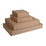 Micro-corrugated cardboard box 270x270x50mm, brown - Image 3