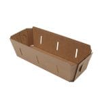 Cardboard boxes without lids for berries, 1000 g, kraft