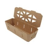Cardboard boxes with lids for berries, 1000 g, kraft