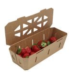 Cardboard boxes with lids for berries, 1000 g, kraft - Image 5