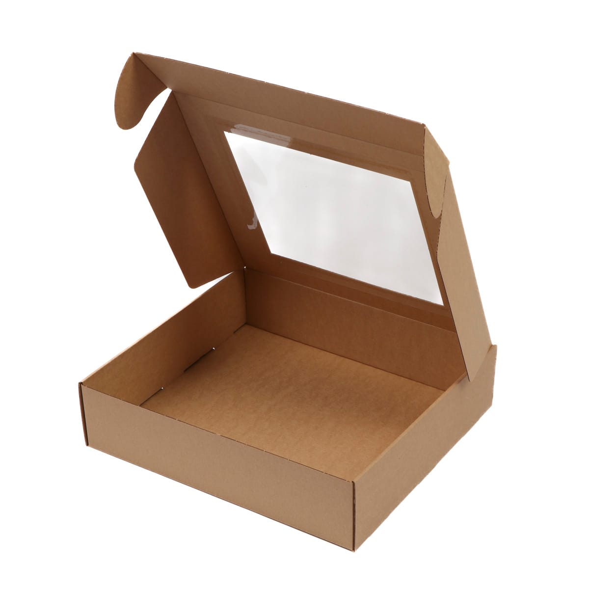 K33308.jpg Gift box 330x300x80mm with hinged lid and window - Image 1