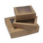 Gift box 330x300x80mm with hinged lid and window - Image 4