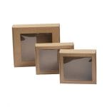 Gift box 330x300x80mm with hinged lid and window - Image 5